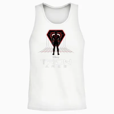 Disney Tron: Ares Digital Grid and Logo Official Movie Unisex Tank Top - White