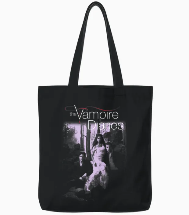 The Vampire Diaries T-Shirt, Black, S Tote Bags in Black