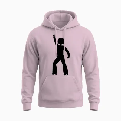 1970s Retro Man Unisex Hoodie - Light Pink