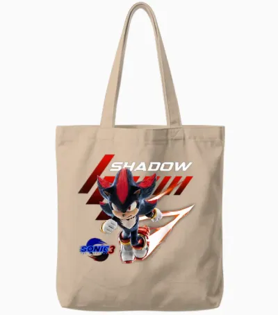 Sonic the Hedgehog 3 - Shadow Charge Tote Bags - Natural