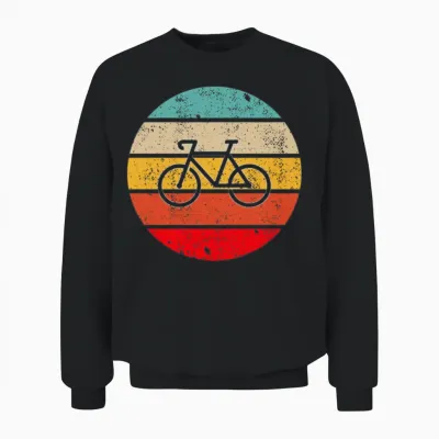 Bicycle Retro Unisex Sweatshirt - Black