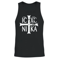 Ic Xc Nika Cross Christian Orthodox Retro Vintage Unisex Tank Top - Black – 2