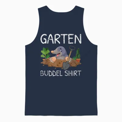 Garten Buddel Shirt Gardener Mole Garden Hobby Gardener T-Shirt, Black, S Unisex Tank Top - Navy