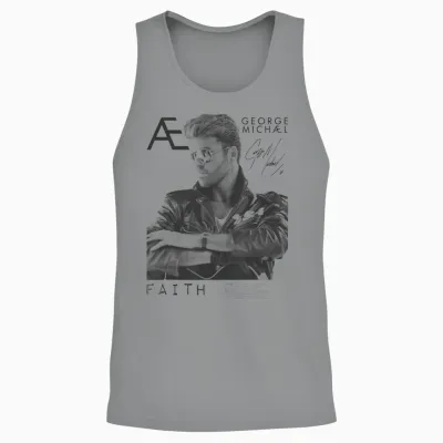 Iconic Faith Image of George Michael Unisex Tank Top - Sport Grey