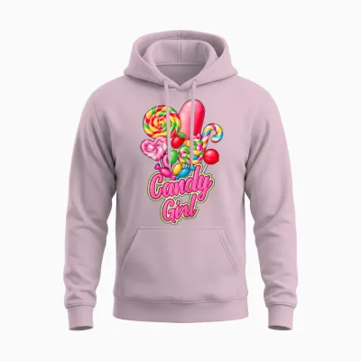 Candy and Girl Candy Lovers Cute X Carnival Costume Unisex Hoodie - Light Pink
