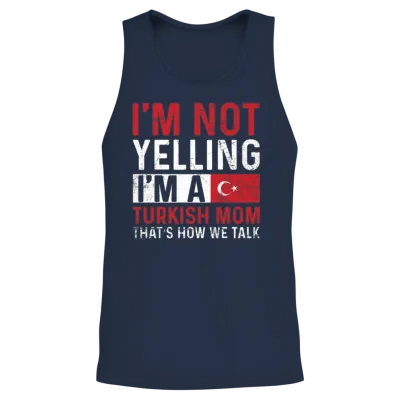 Turkey Pride Quote for a Proud Turkish Mom Unisex Tank Top - Navy