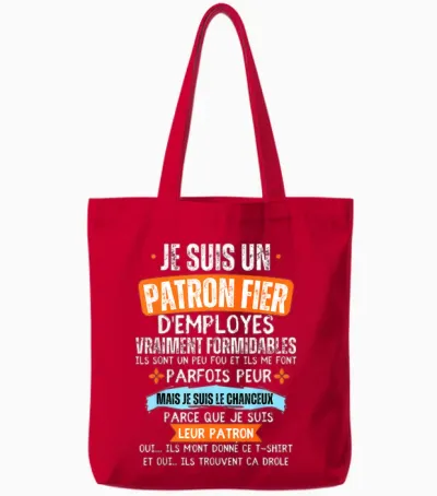 I'm a Proud Boss of Really Awesome Employees Boss Tote Bags - Red