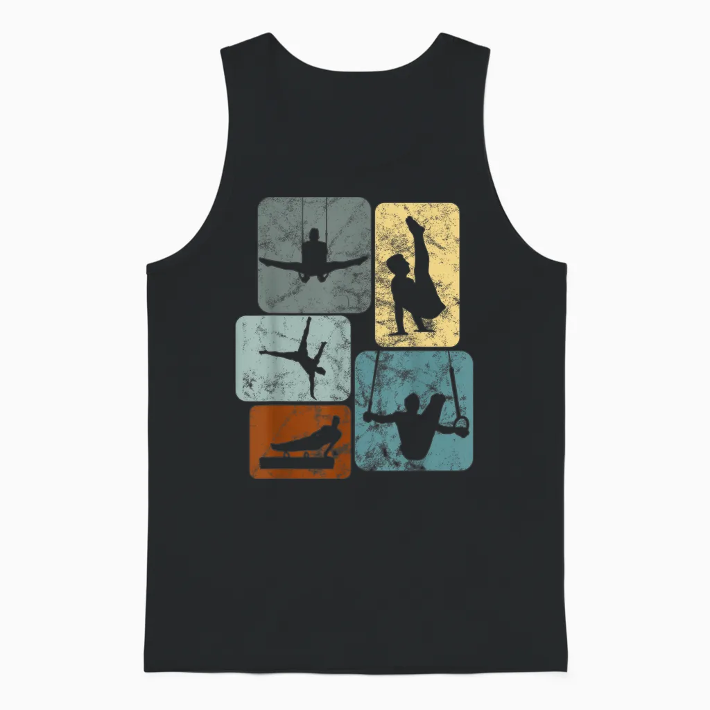 Gymnastics Boys Acrobatics Boys Gymnastics T-Shirt, Black, S Unisex Tank Top in Black