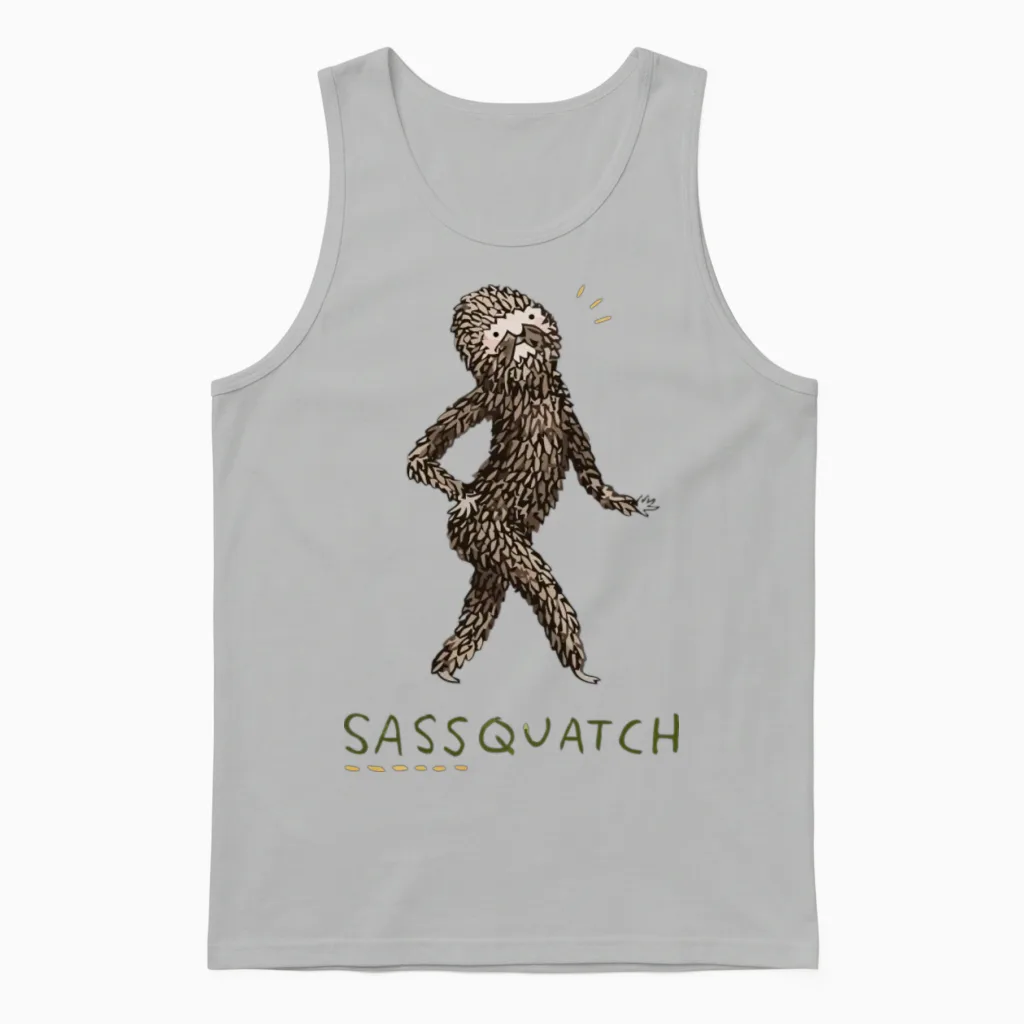 Sassquatch Unisex Tank Top in Ash