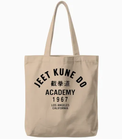 Jeet Kune Do Academy Mens Martial Arts Bruce Lee M Tote Bags - Natural