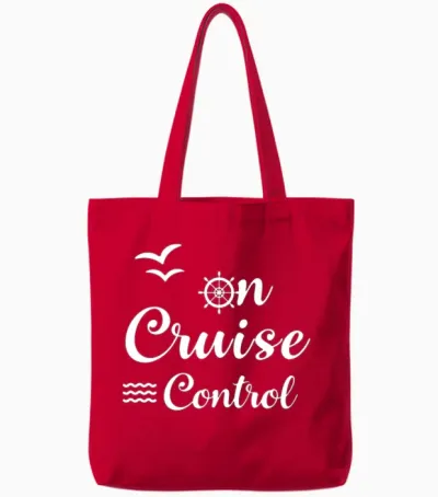 On Cruise Control Tote Bags - Red