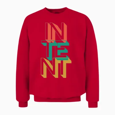Retro Intent Unisex Sweatshirt - Red