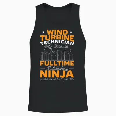 Wind Renewable Energy Windtech Windmill Enthusiast Unisex Tank Top - Black
