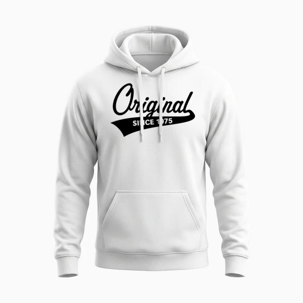 Original Since 1975 (year of Birth, Birthday / B) Unisex Hoodie in White