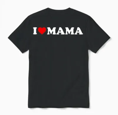 I Love Mama Shirt Für Jungen, Mädchen, Kleinkinder, Jugendliche Unisex T-Shirt - Black