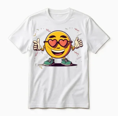 Retro Emoticon Bliss Unisex T-Shirt - White