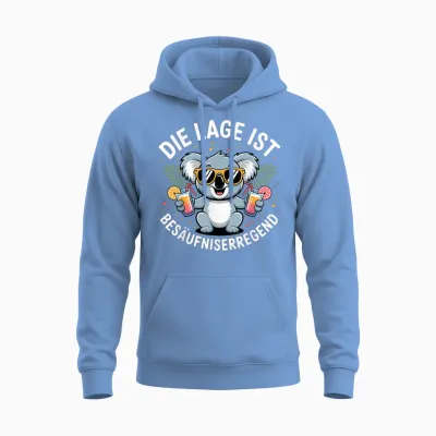 Die Lage Ist Besäufniserregend Malle T-Shirt Damen Koala Unisex Hoodie - Carolina Blue