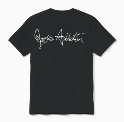Jane’s Addiction Classic Logo in Greys Unisex T-Shirt - Black