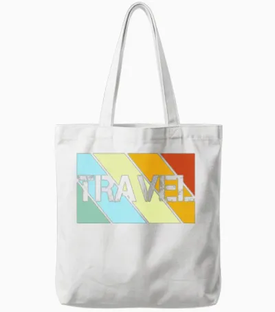 Travel Retro Tote Bags - White