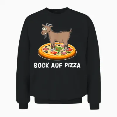 Pizza Sayings Pizza Baker Pizza Lovers Bock on Pizza T-Shirt, Black, S Unisex Sweatshirt - Black