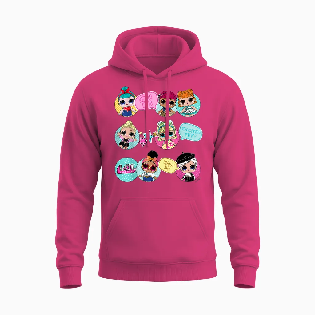 L.o.l. Surprise! Retro Club Aufgeregt, Doch Nicht? Unbox Me! T-Shirt, Blue Unisex Hoodie in Heliconia