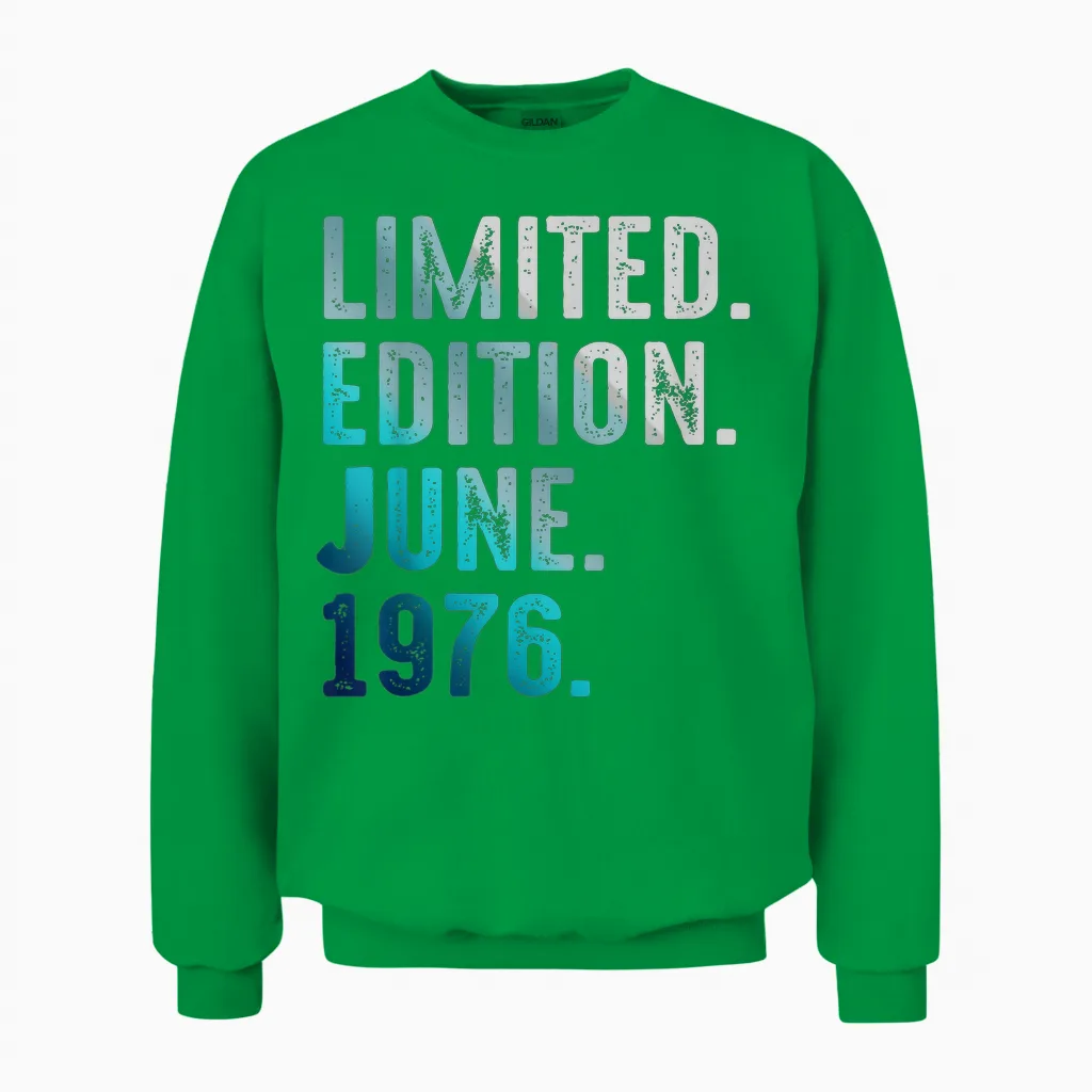 édition Limitée Juin 1976 Retro Vintage 1976 Unisex Sweatshirt in Irish Green