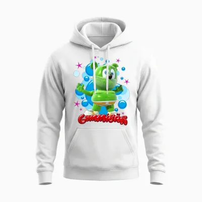 Gummibär Bubbles Unisex Hoodie - White