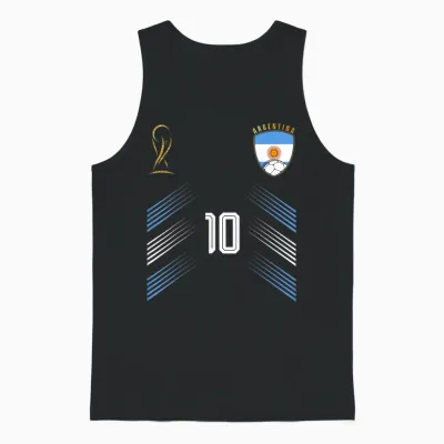 Argentina Flag Argentinian Pride Lovers Retro Unisex Tank Top - Black