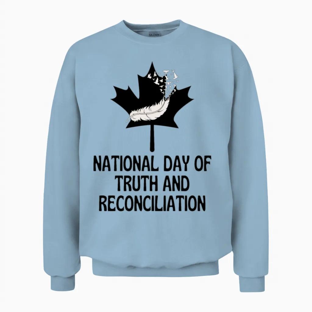 National Day of Truth and Reconciliation Canada E Unisex Sweatshirt in Light Blue