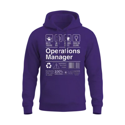 Operations Manager Gift Product Label Funny Defini Unisex Hoodie - Purple