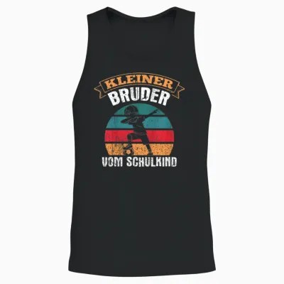 Kleiner Bruder Vom Schulkind Einschulung Erstklässler Unisex Tank Top - Black