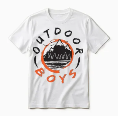 Outdoor Boys Logo Unisex T-Shirt - White