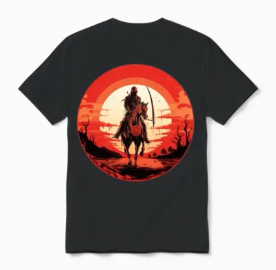 Skeleton Horse Human Skeleton Horse Riding Sword Unisex T-Shirt - Black
