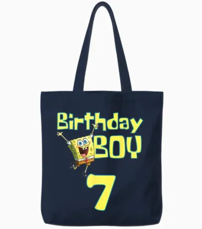 Mademark X Spongebob Squarepants - Spongebob Squarepants Birthday Boy 7 Tote Bags - Navy