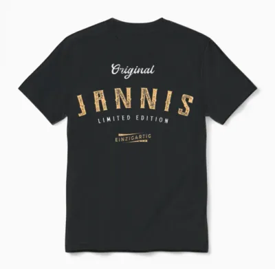 Jannis Limited Edition Unisex T-Shirt - Black