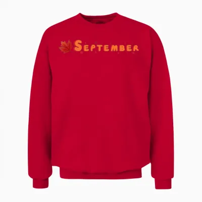 Autumnal September Outdoor Design Unisex Sweatshirt - Red
