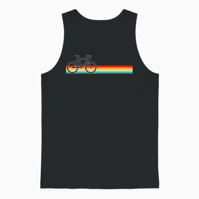 Cycling Retro Unisex Tank Top - Black