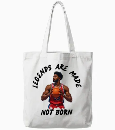 Legends Are Made, Not Born Tote Bags - White