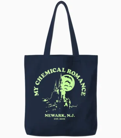 My Chemical Romance Haunted Castle Tote Bags - Navy