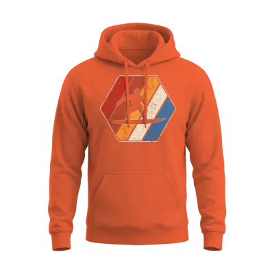 Surfer Retro Unisex Hoodie - Orange