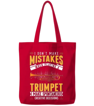 Funny Trumpeter Humorous Trumpet Player Tote Bags - Red