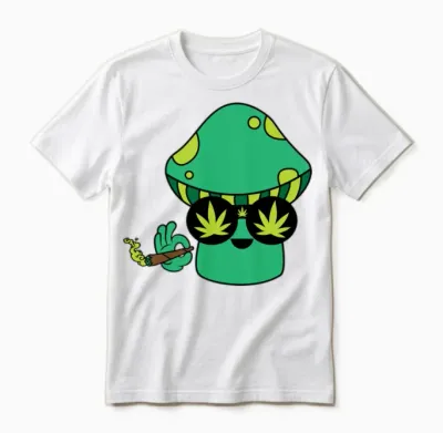 Funny Weed Mushroom Unisex T-Shirt - White