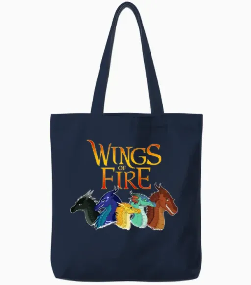 Retro Wings of Fire Tote Bags - Navy