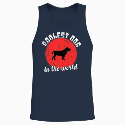 Cool Dog Saying Unisex Tank Top - Navy