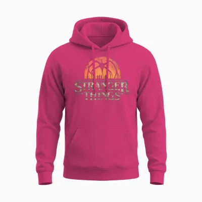 Stranger Things Sunset Logo Unisex Hoodie - Heliconia