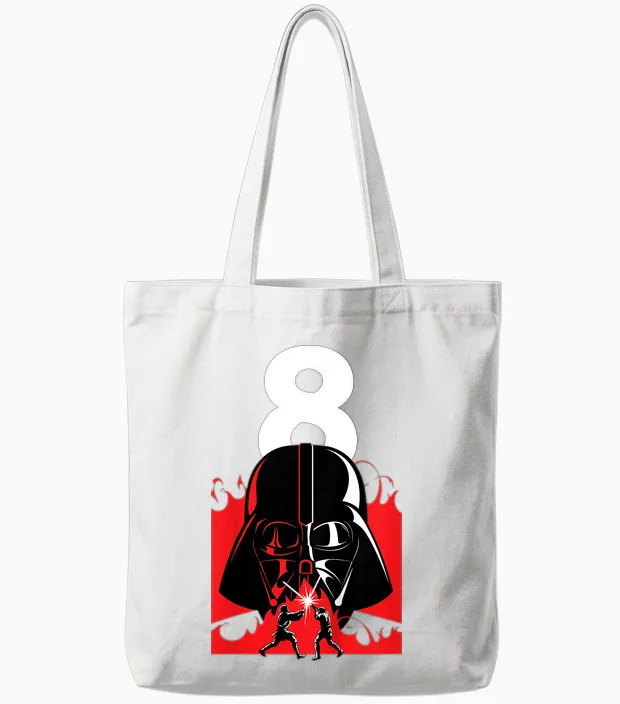 Kinder Star Wars Darth Vader 8 Geburtstag Tote Bags in White