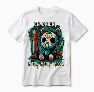 Cat Movie Horror - Ch Ch Ch Meow Unisex T-Shirt - White
