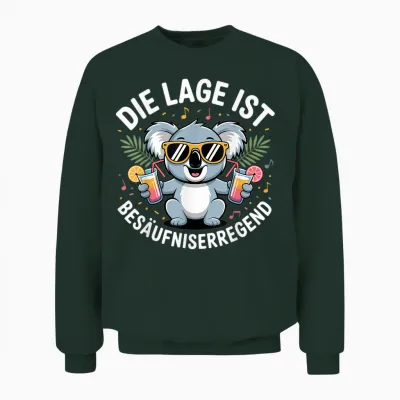 Die Lage Ist Besäufniserregend Malle T-Shirt Damen Koala Unisex Sweatshirt - Forest