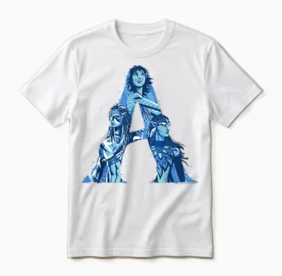 Avatar: Fire and Ash Jake Neytiri and Kiri Avatar Logo Unisex T-Shirt - White