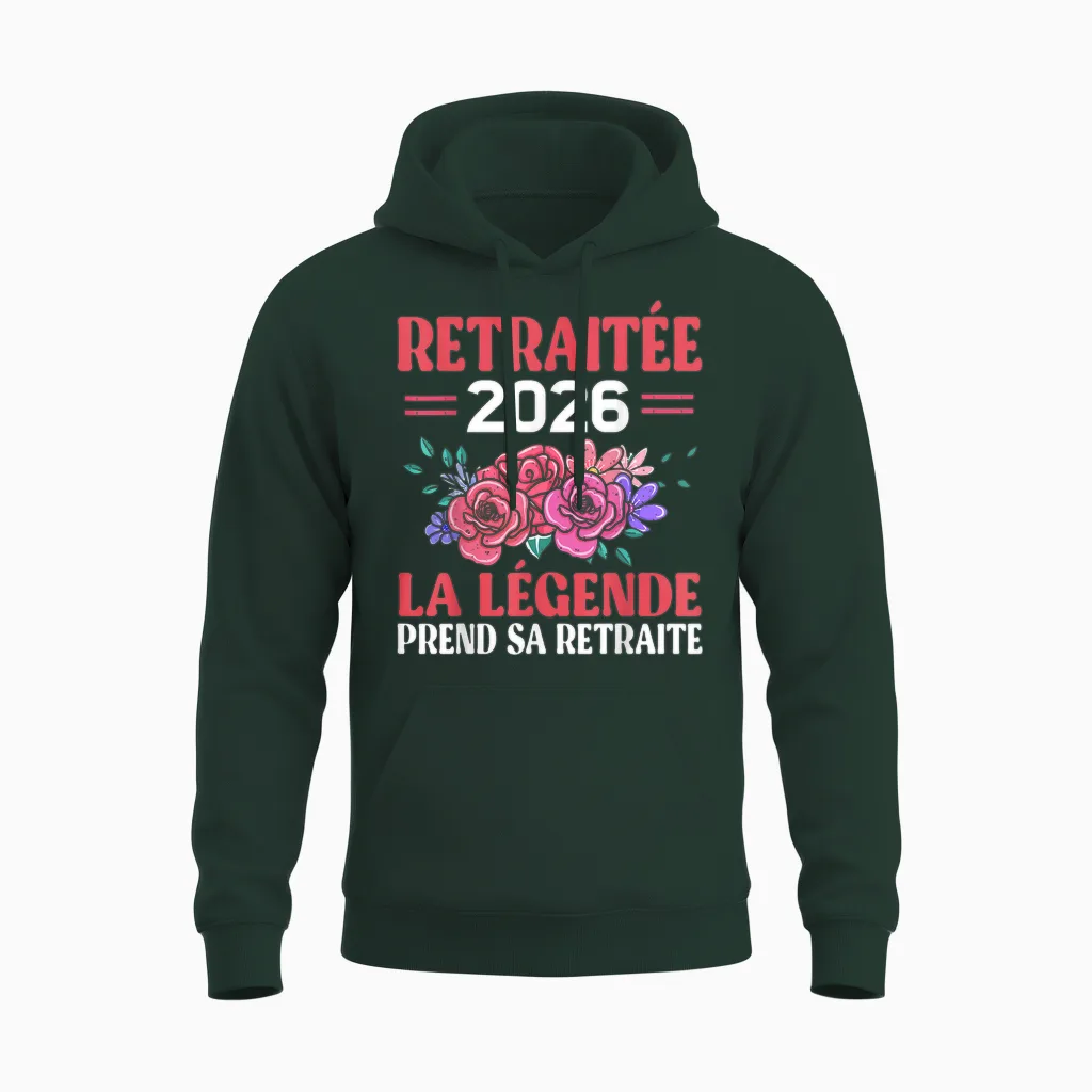 Retired 2026 the Legend Retires Woman Unisex Hoodie in Forest